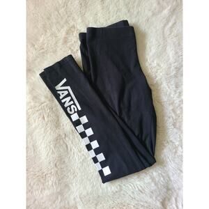 Vans black checkered leggings size small